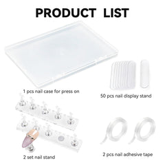ESUOHYM plaques ongles acryliques pour organisation pratique.