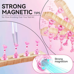 ESUOHYM support-ongles en acrylique cœur rose pour designs précis