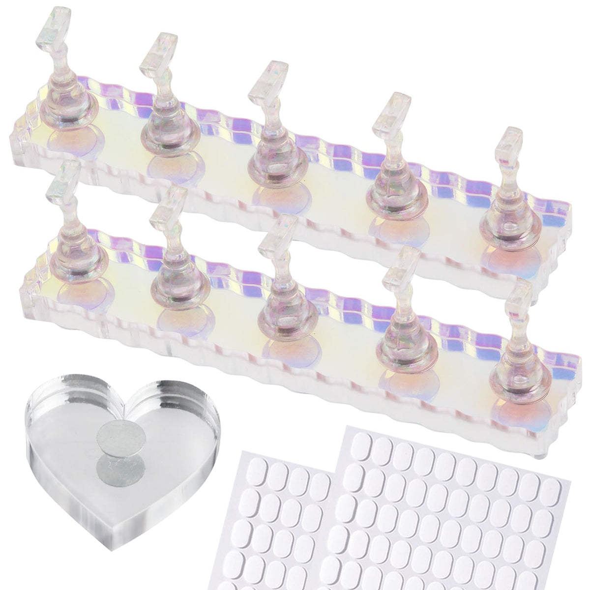 ESUOHYM Présentoir ongles Aurora, support élégant pour démonstrations de nail art