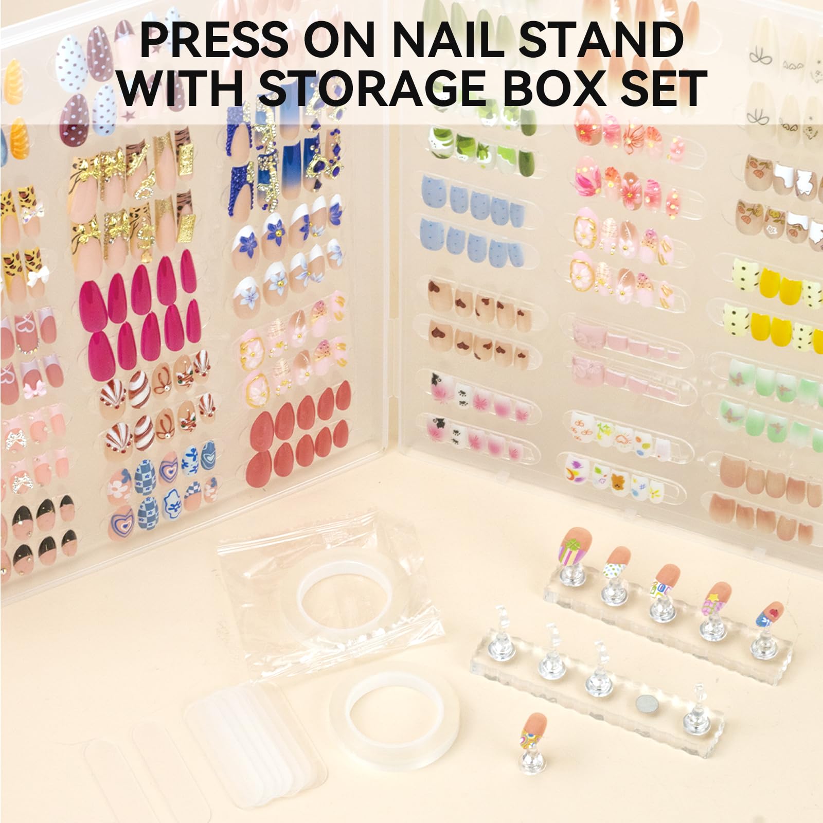 ESUOHYM support magnétique pour ongles press-on, maintien sûr.