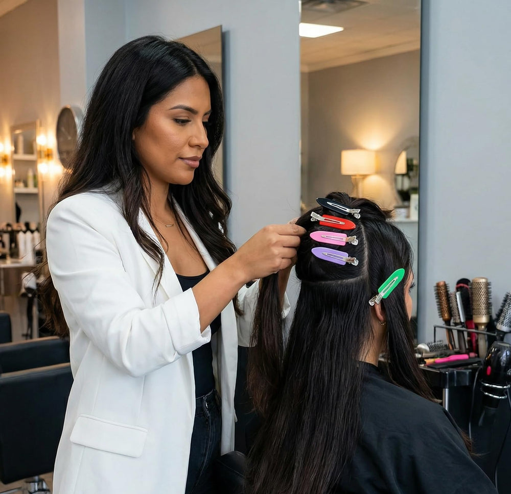 Clip Eswala styling multicolore, facilite le coiffage et la mise en forme.