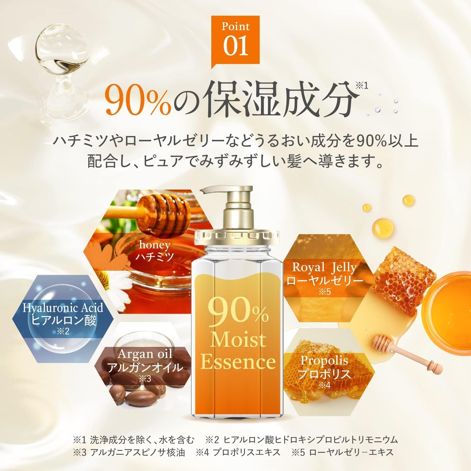 & HONEY Deep Moist Treatment 2.0 - ingrédients clés comme miel pour nourrir et lisser.
