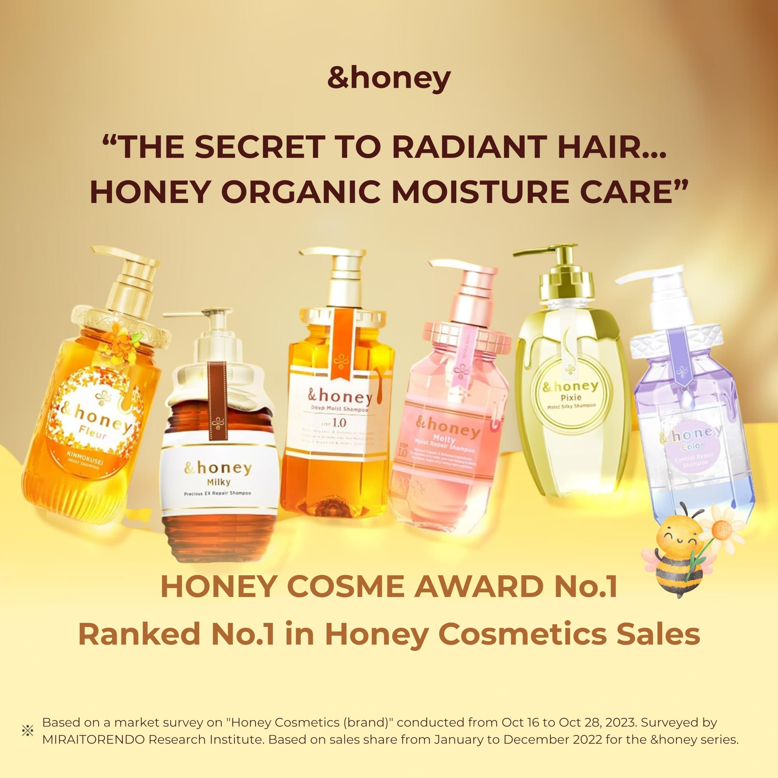 & Honey Melty 3.0 — gouttes d'huile pour une application précise et nourrissante.