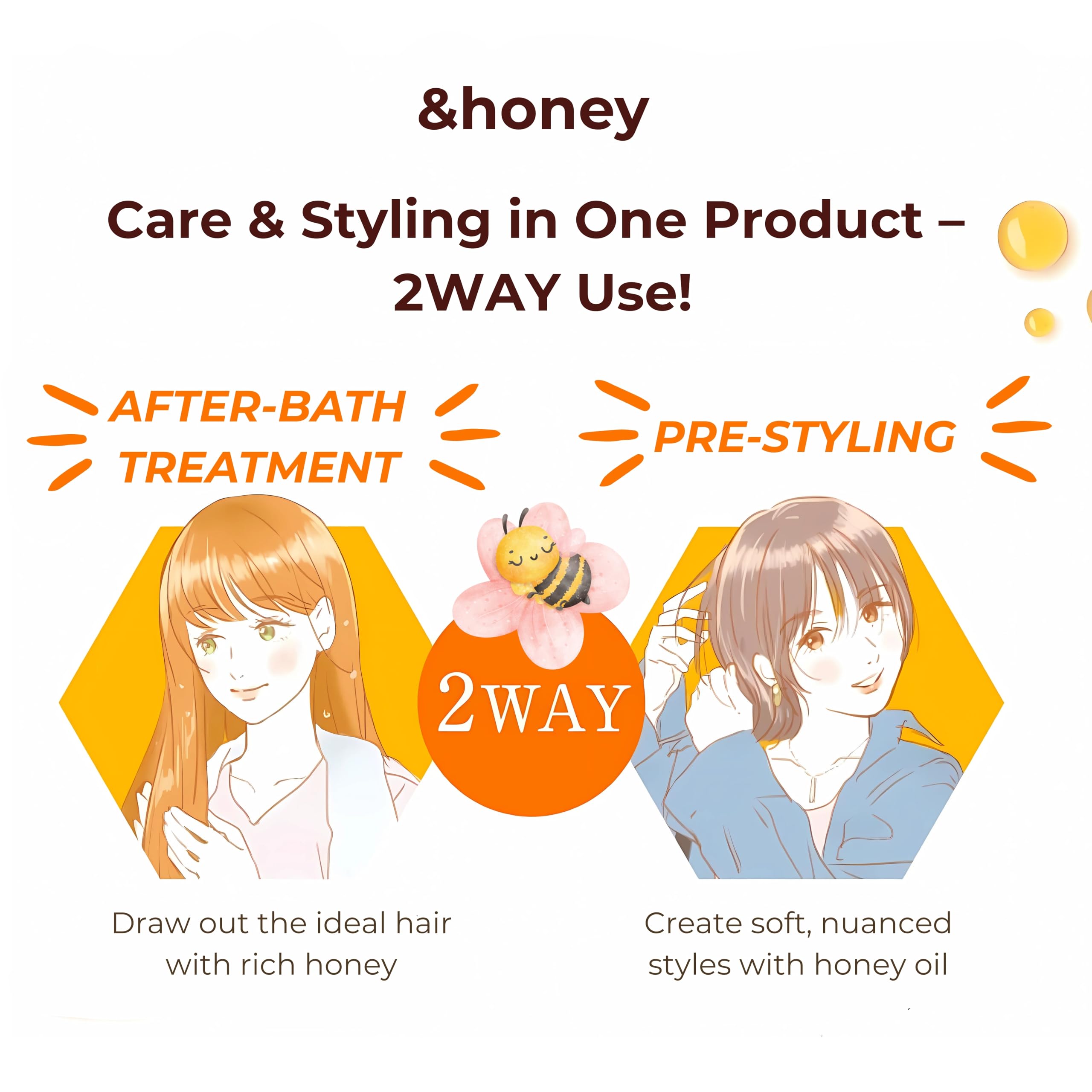 & Honey Melty 3.0 — texture satinée laissant les cheveux doux et brillants.
