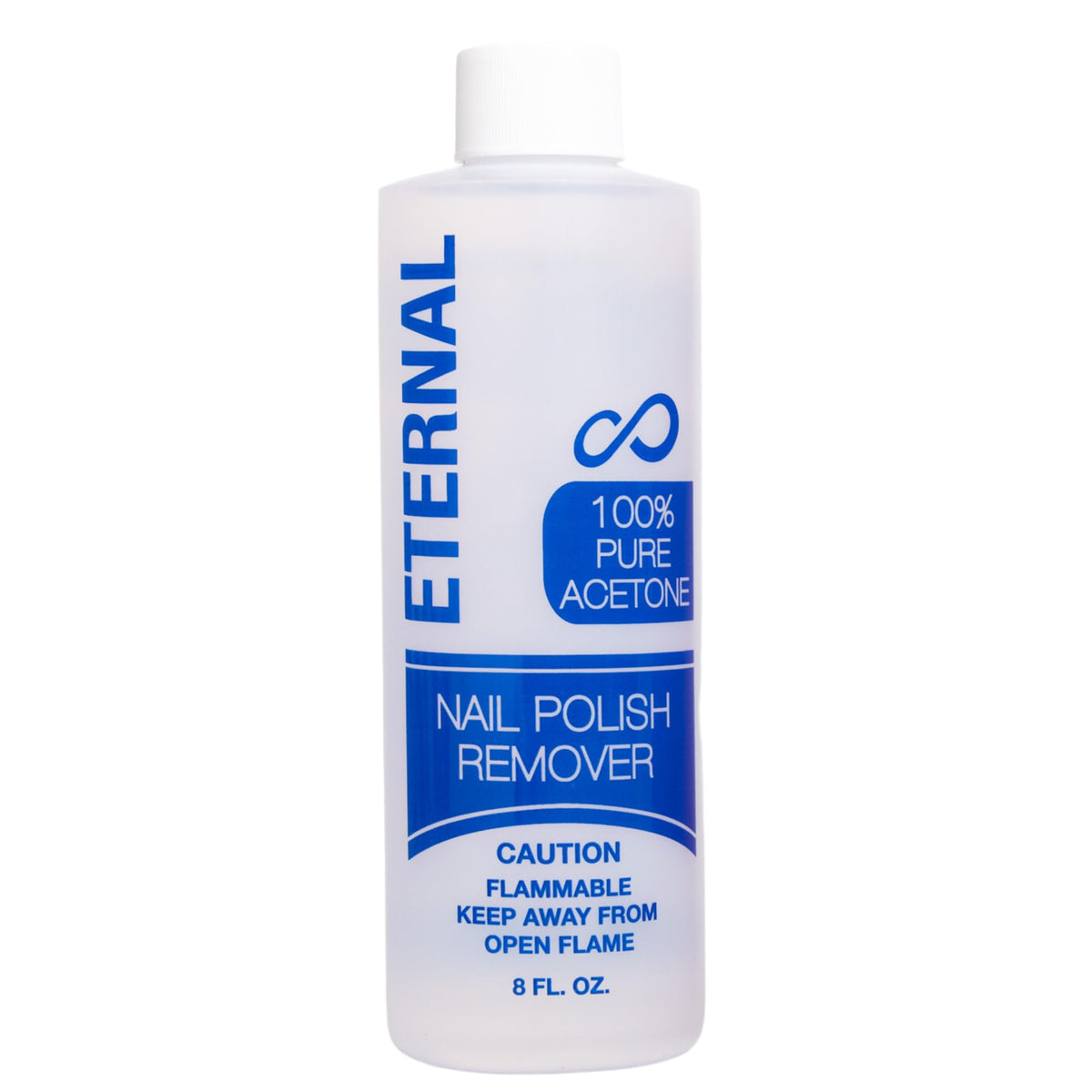 Eternal Acétone Pure: bouteille claire pour un nettoyage rapide des ongles