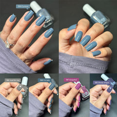 Eternal Blue Nail Polish Set color swatches display versatile shades for day or night.