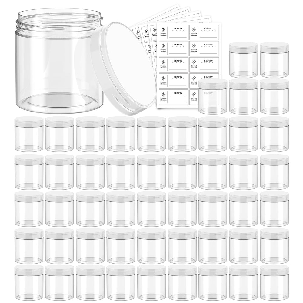 Eternal Moment bocaux 4oz transparents avec couvercles, idéal pour le rangement portable.