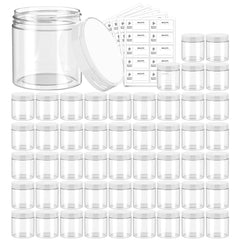 Eternal Moment bocaux 4oz transparents avec couvercles, idéal pour le rangement portable.