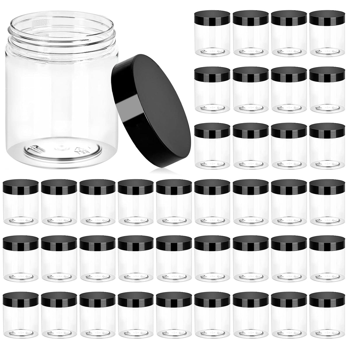 Pots Eternal Moment de 8 oz avec couvercle, stockage sûr et léger pour cosmétiques.