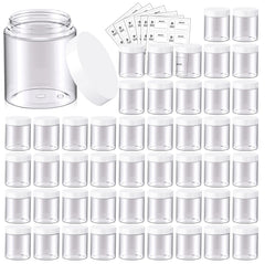 Eternal Moment pot plastique 8 onces avec bouchon blanc, pratique pour cosmétiques et slime faits maison.