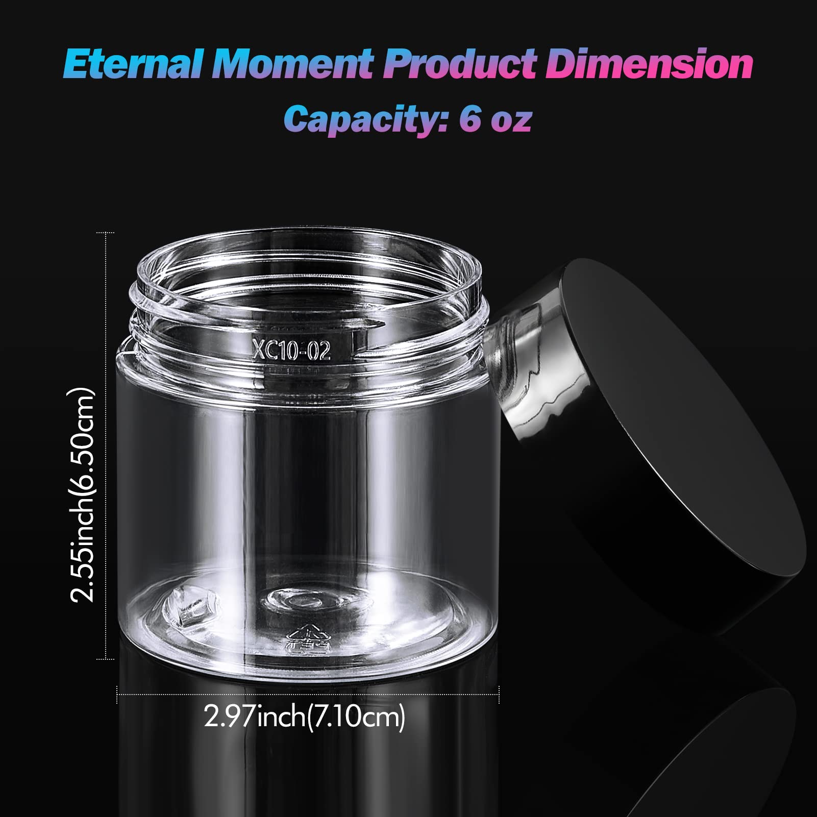 Pot Eternal Moment 6 oz avec joint mousse, fermeture hermétique pour voyage sécurisé.