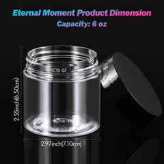 Pot Eternal Moment 6 oz avec joint mousse, fermeture hermétique pour voyage sécurisé.