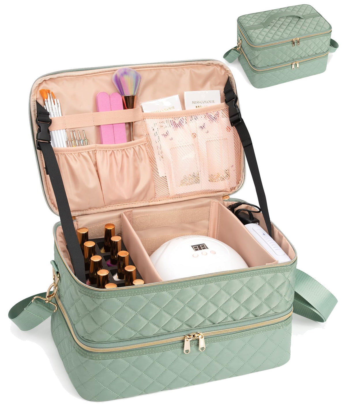 Ethereal boîte-rangement vernis 50 bouteilles, parfaite pour les déplacements.