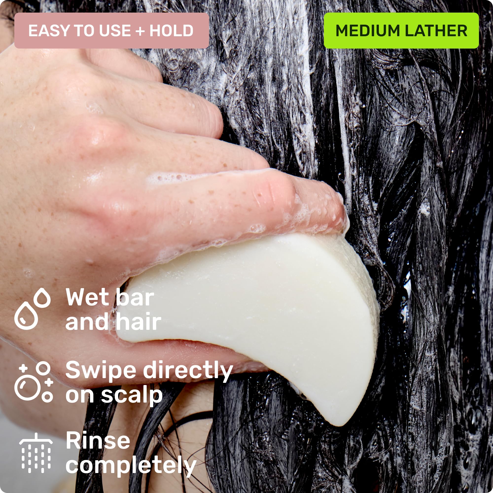 Ethique Gentle Unscented Shampoo Bar reduces plastic waste vs liquid bottles