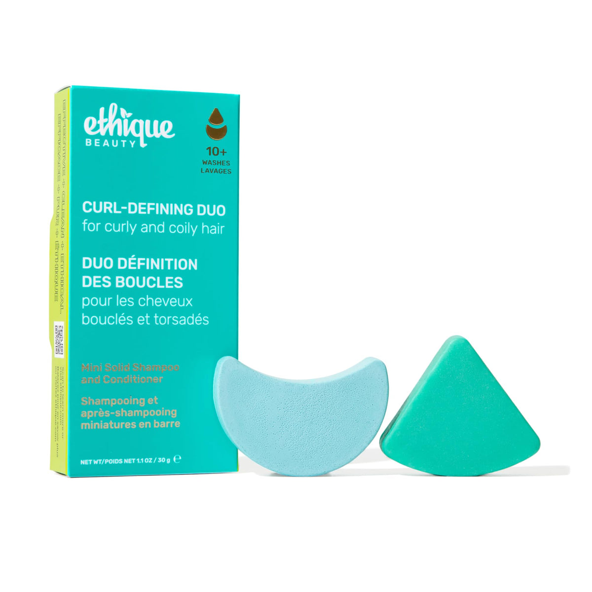 Ethique mini shampoing solide definissant les boucles et hydratant les cheveux.