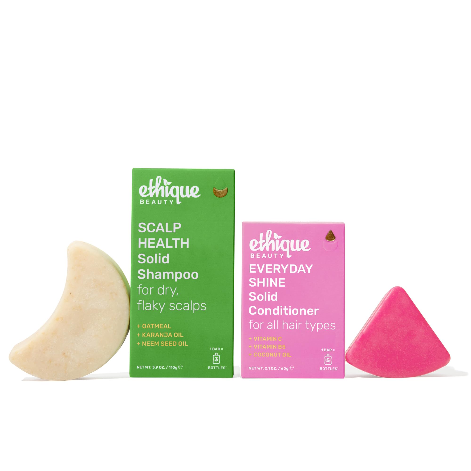 Ethique Shampoing Solide pour cuir chevelu sain, nettoyage en douceur.