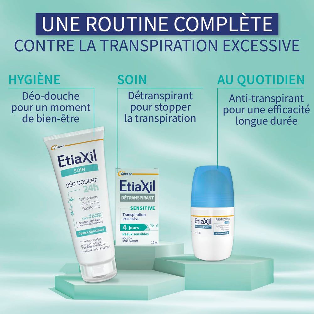 Etiaxil emballage roll-on 15 ml, pratique et compact.