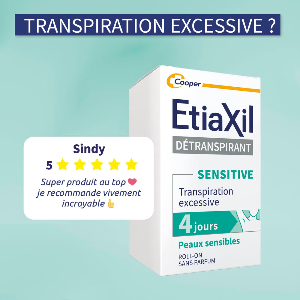 Etiaxil anti-transpirant aisselles sensibles, résultat durable.