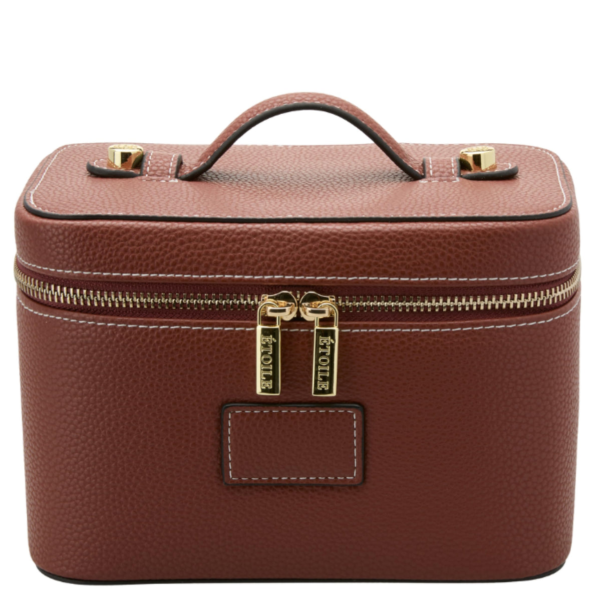 ETOILE Mini Vanity Case Ginger Brown extérieur élégant et compact pour voyager.