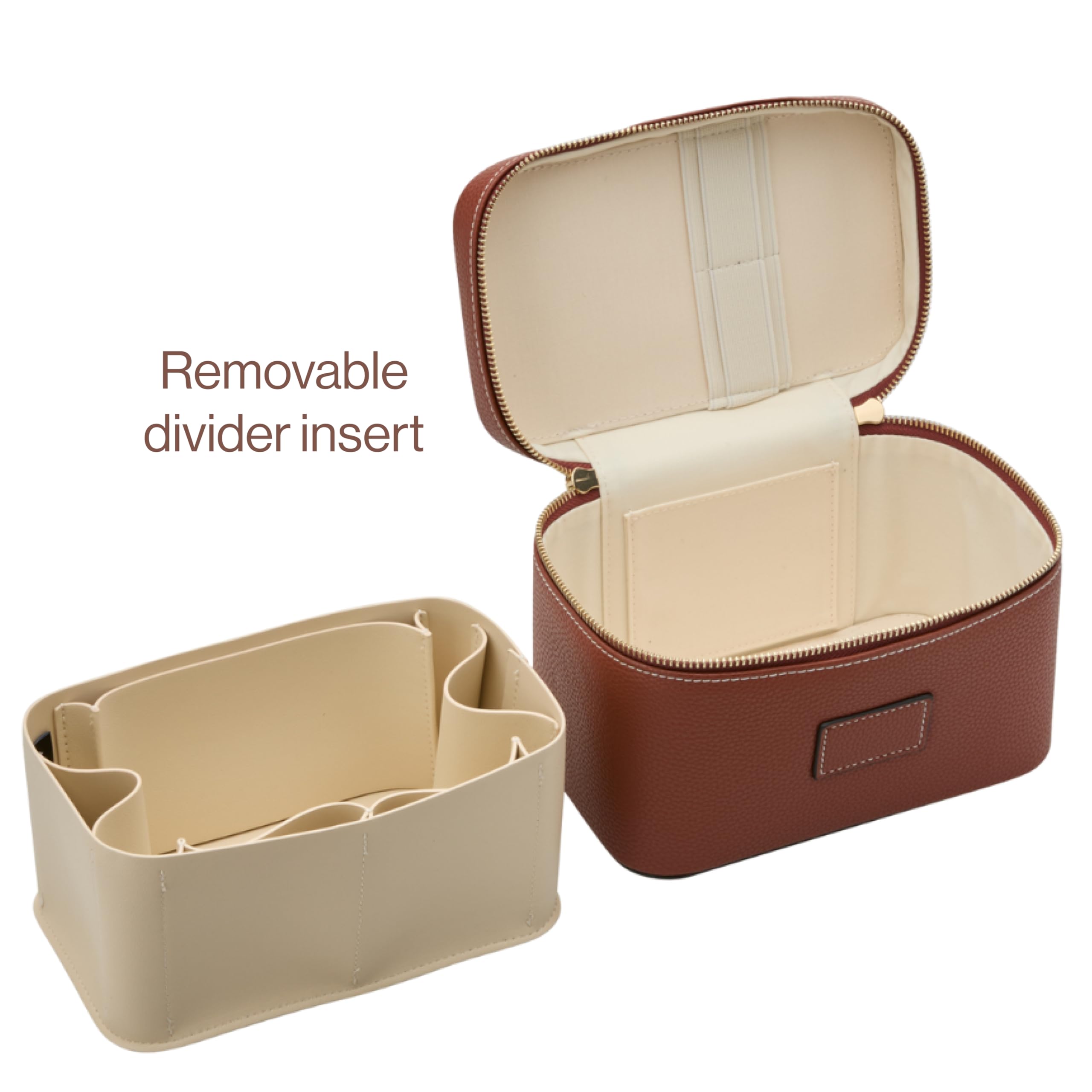 ETOILE Mini Vanity Case Ginger Brown emballage chic prêt à offrir comme cadeau.