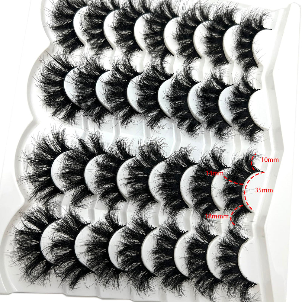 Pack cils etokdos volume 6D pour effet profond.