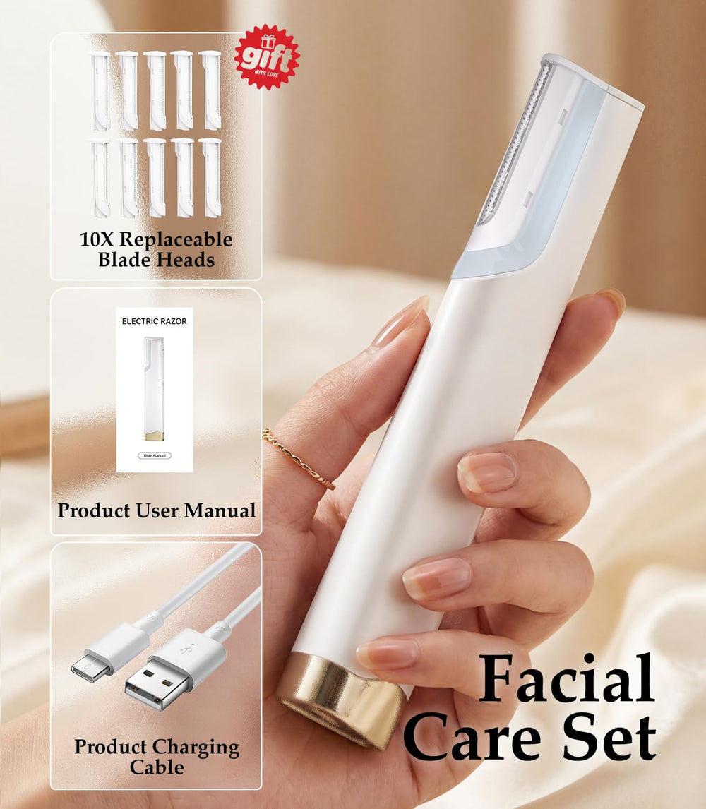 ETQFOTF Sonic Dermaplane design léger portable — usage facile en voyage.