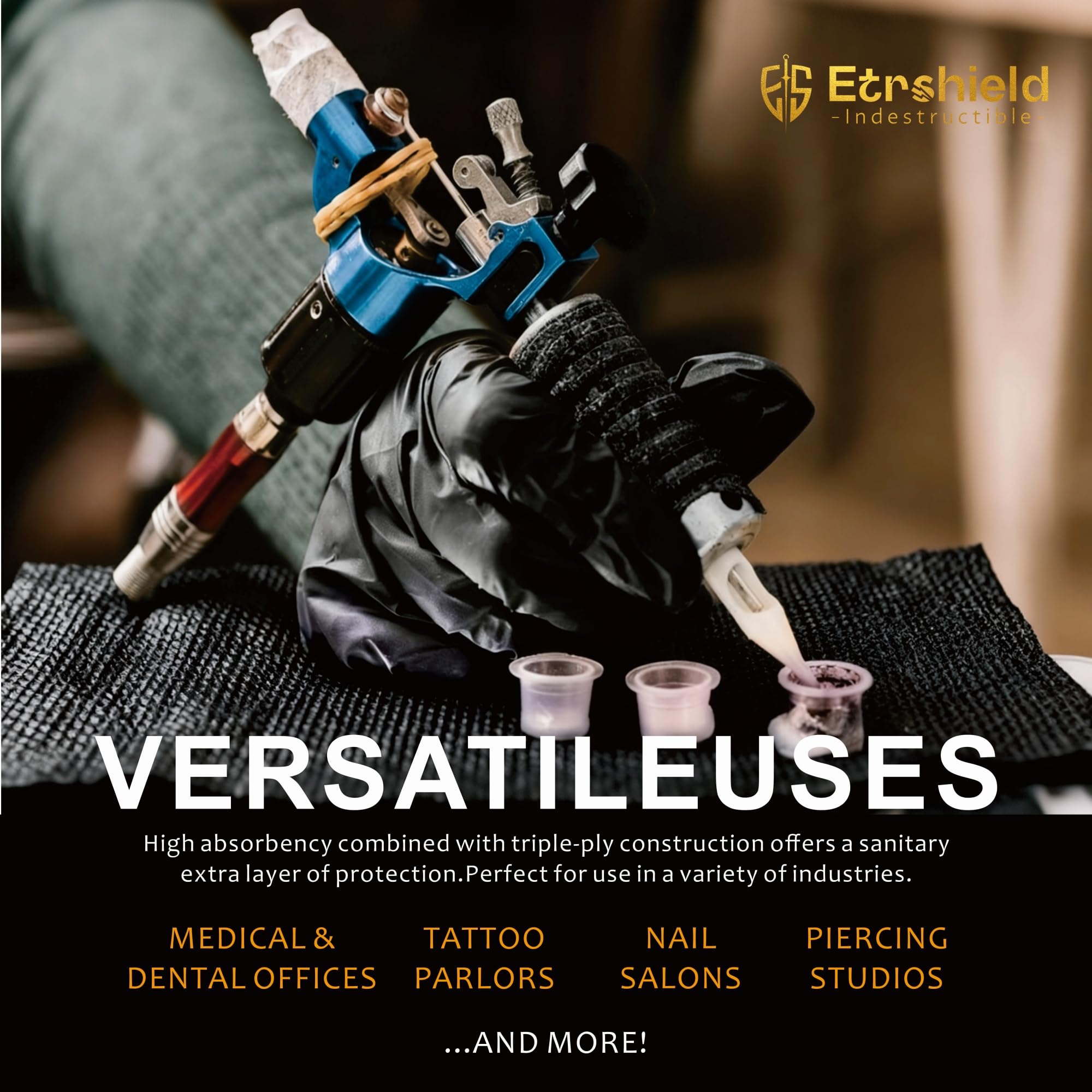 ETRSHIELD utilisation polyvalente pour esthétique et dentisterie.