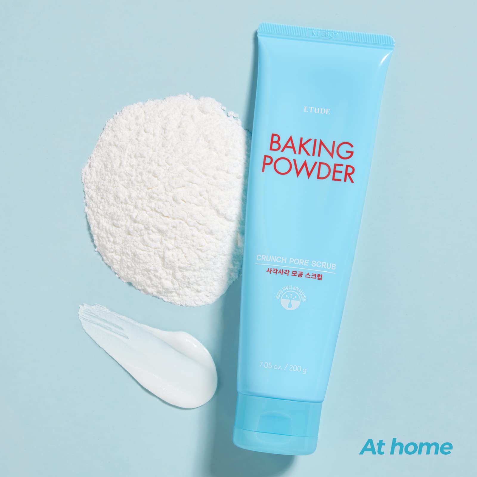 ETUDE Baking Powder Crunch Pore Scrub packaging set for home and travel.