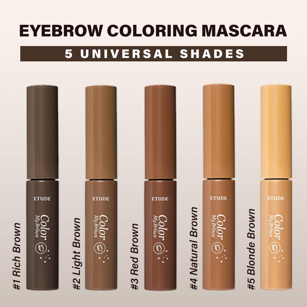 ETUDE Color My Brows Big Size nourishing formula provides light moisture and shine.