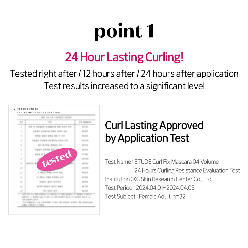 ETUDE Curl Fix Mascara séparant les cils sans paquets