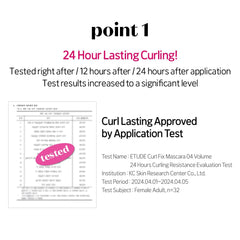 ETUDE Curl Fix Mascara séparant les cils sans paquets