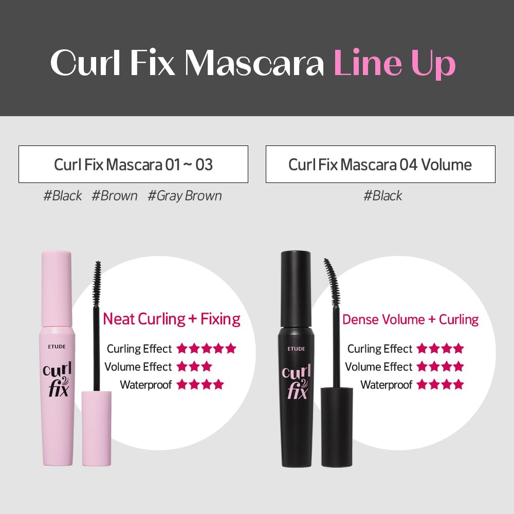 ETUDE Curl Fix Mascara Mini — application rapide et intuitive.