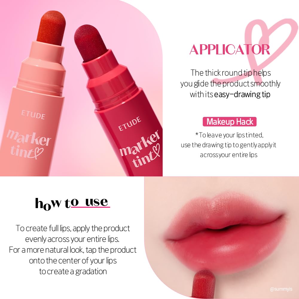 ETUDE Dear Darling Marker Tint 9 Fig Beige – étui compact et mignon pour suivre partout.