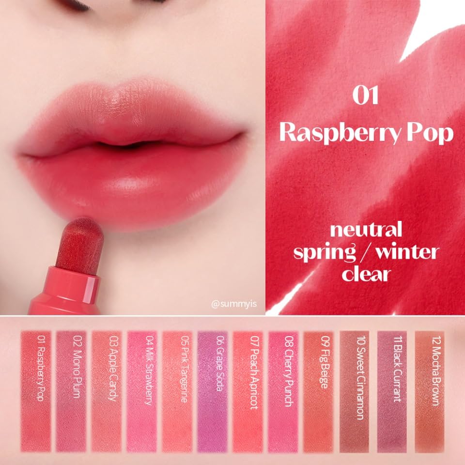 ETUDE Dear Darling Marker Tint Raspberry Pop texture légère et hydratante pour un fini brillant