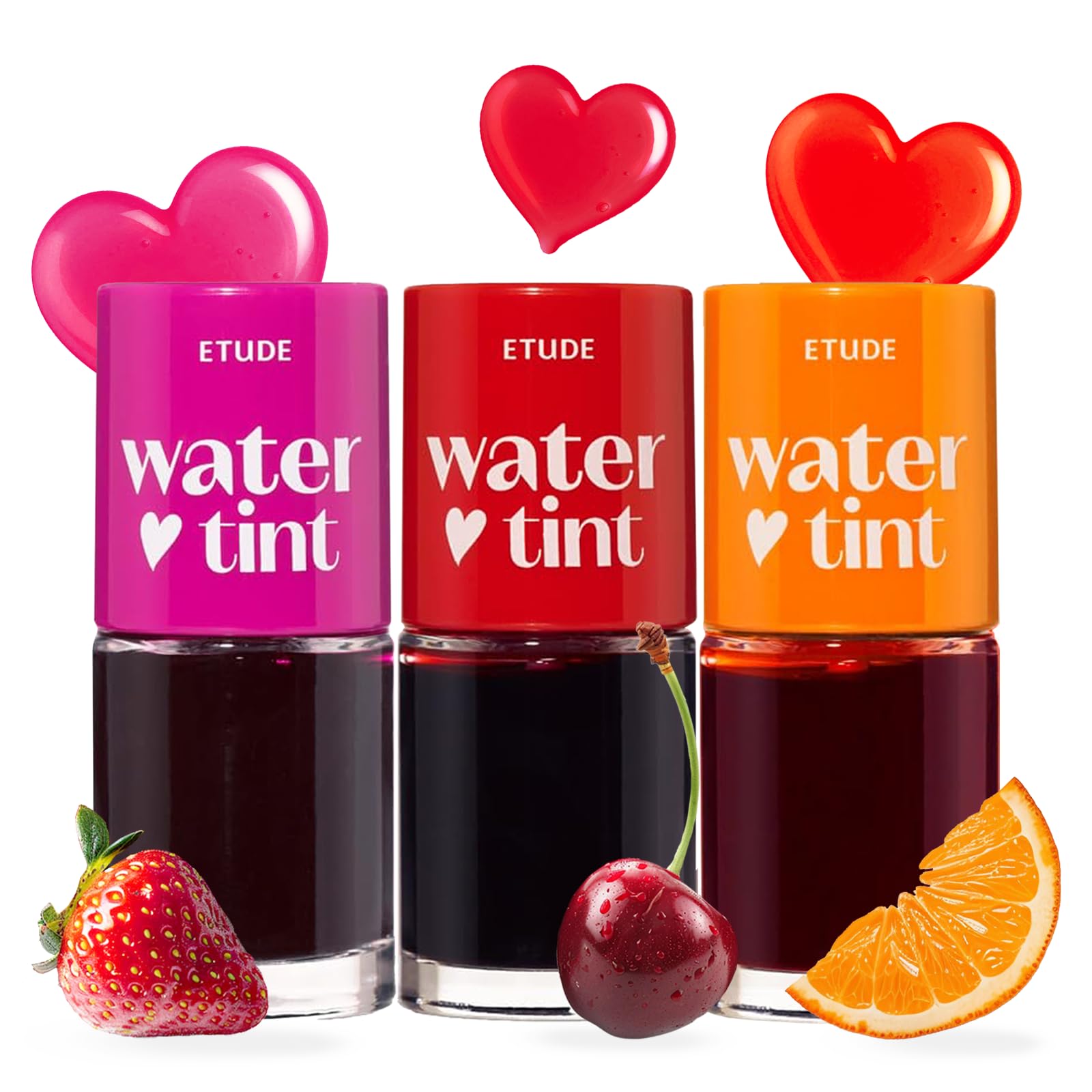 ETUDE Dear Darling Water Tint - Bouteille Fraise: couleur vive et hydratation légère.