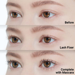ETUDE Mascara Fixer — démonstration avant/après sur les cils