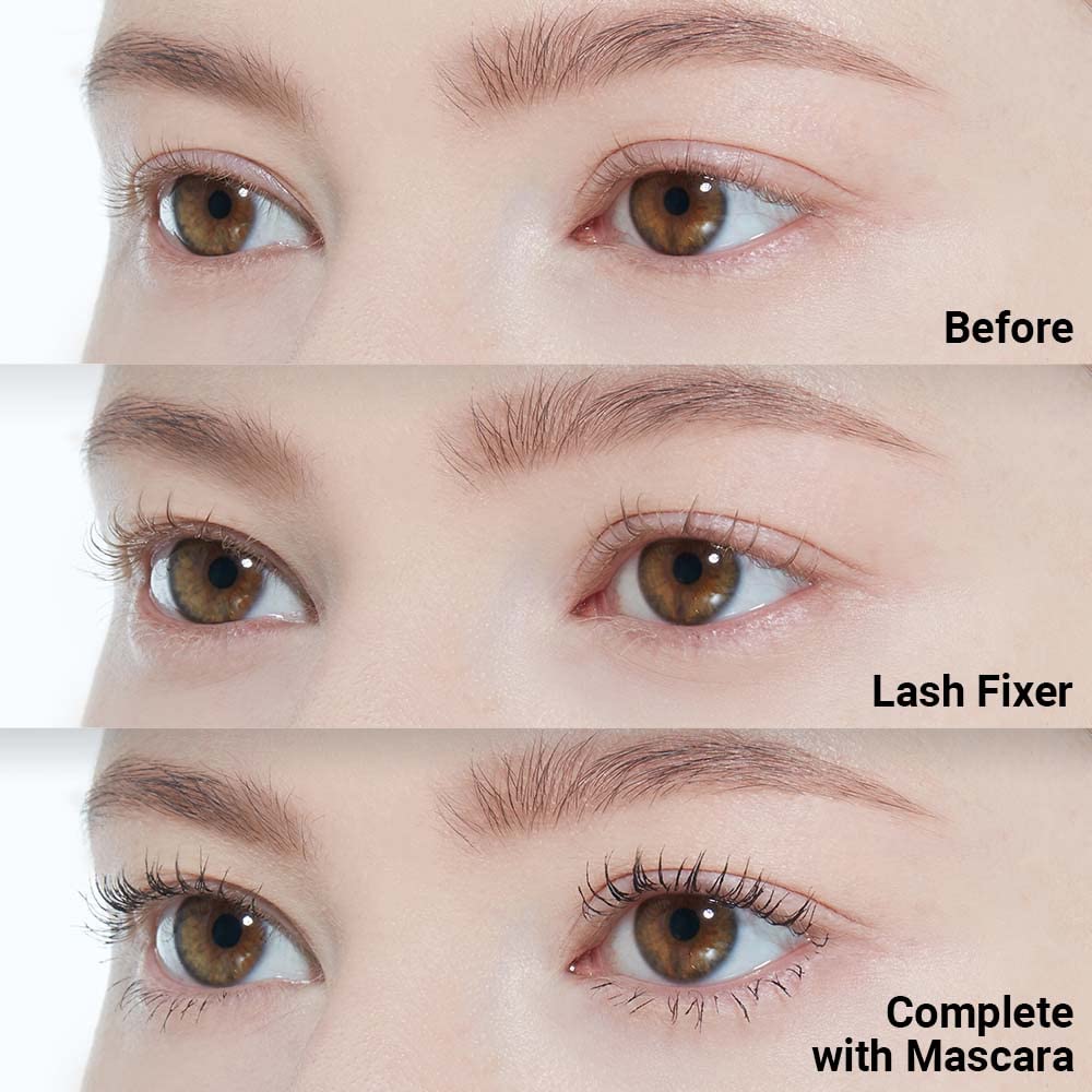 ETUDE Dr. Mascara Fixer teinte noir – tenue renforcée pour cils.