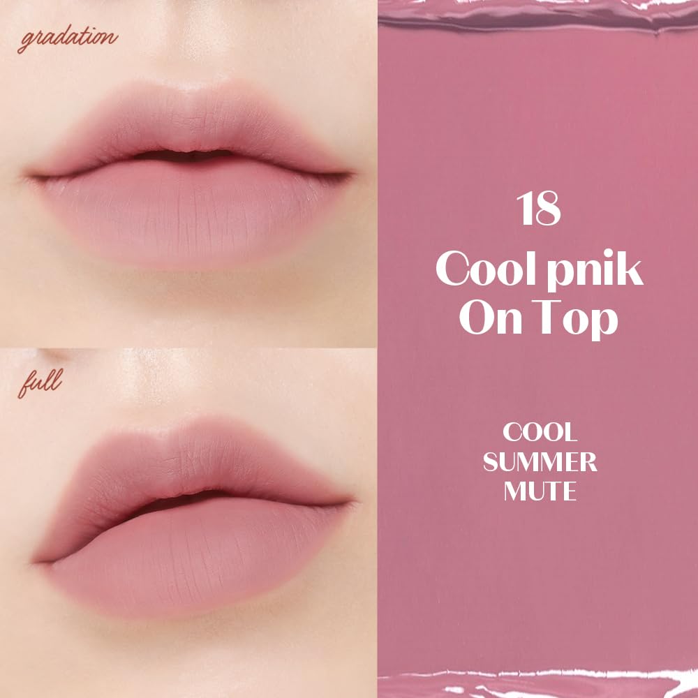 ETUDE Fixing Tint n°18 Rose Froid – application lisse sur les lèvres.