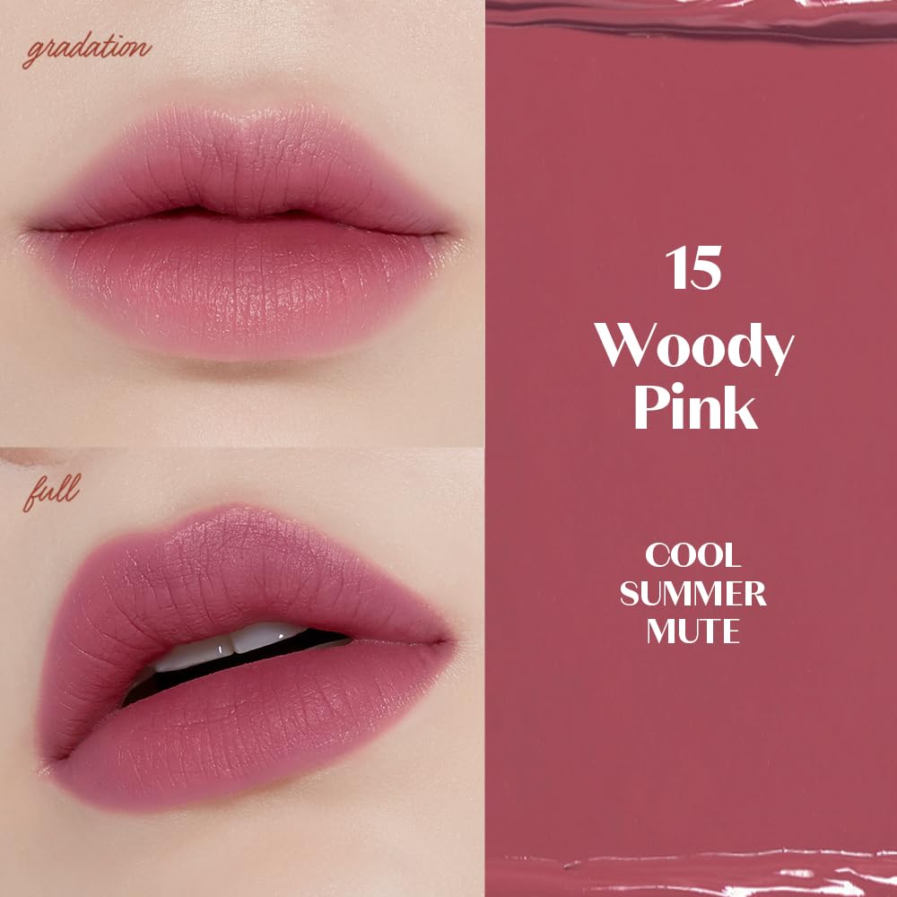 ETUDE Fixing Tint Woody Pink – Applicateur précis pour une application homogène et rapide.