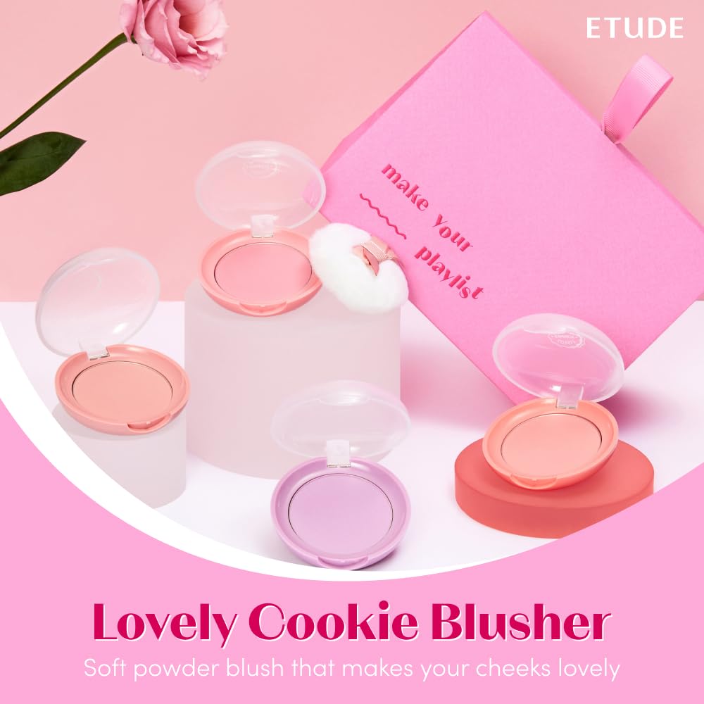 ETUDE Lovely Cookie Blusher, texture éclat, peau lumineuse et naturelle.