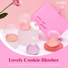 ETUDE Lovely Cookie Blusher Éponge intégrée – application douce et précise