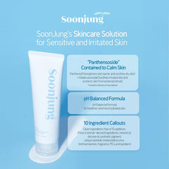 ETUDE SoonJung Émulsion: texture légère visible sur la peau.