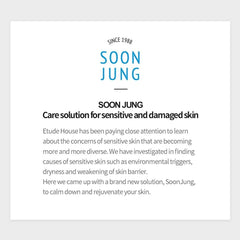 ETUDE SoonJung Hydro Barrier crème, texture-gel légère et absorption rapide.