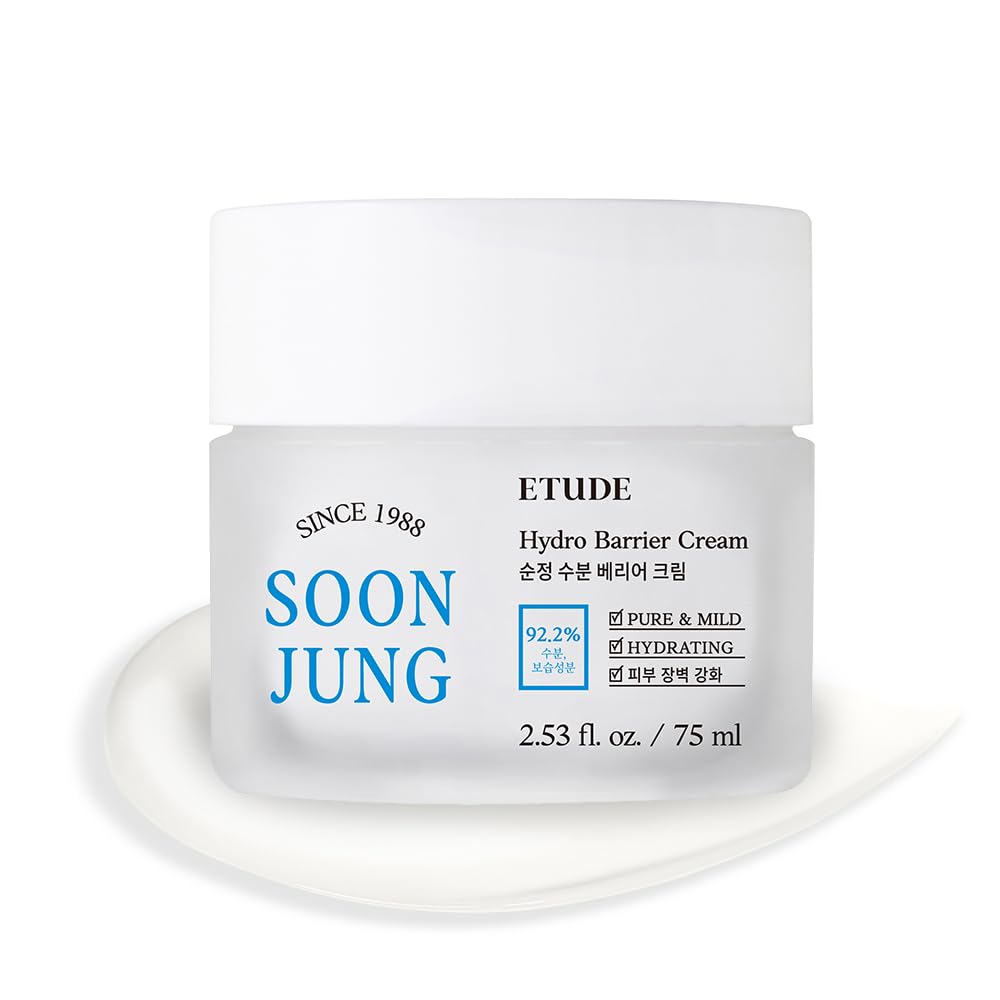 ETUDE SoonJung Crème hydro-barrière : texture légère et hydratante pour peau sensible.