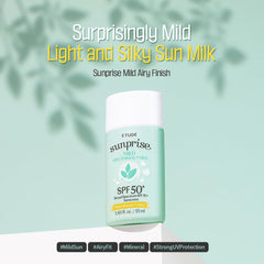 ETUDE Sunprise SPF50+ PA++++, protection UV efficace toute la journée.