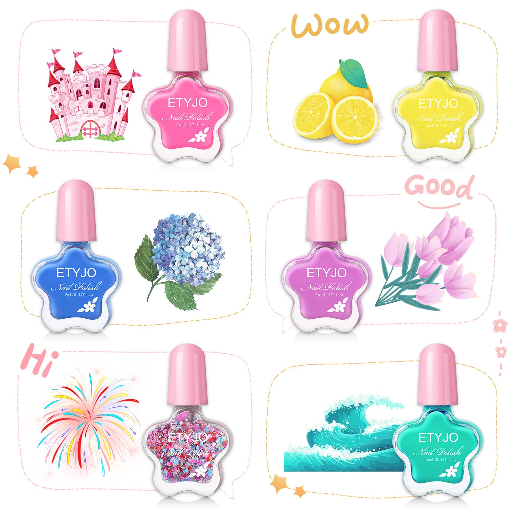 ETYJO vernis enfant séchage rapide: prêt à toucher en quelques minutes.