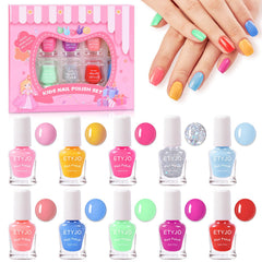 ETYJO Vernis Enfants – ensemble 10 couleurs pour créer des motifs variés et amusants.