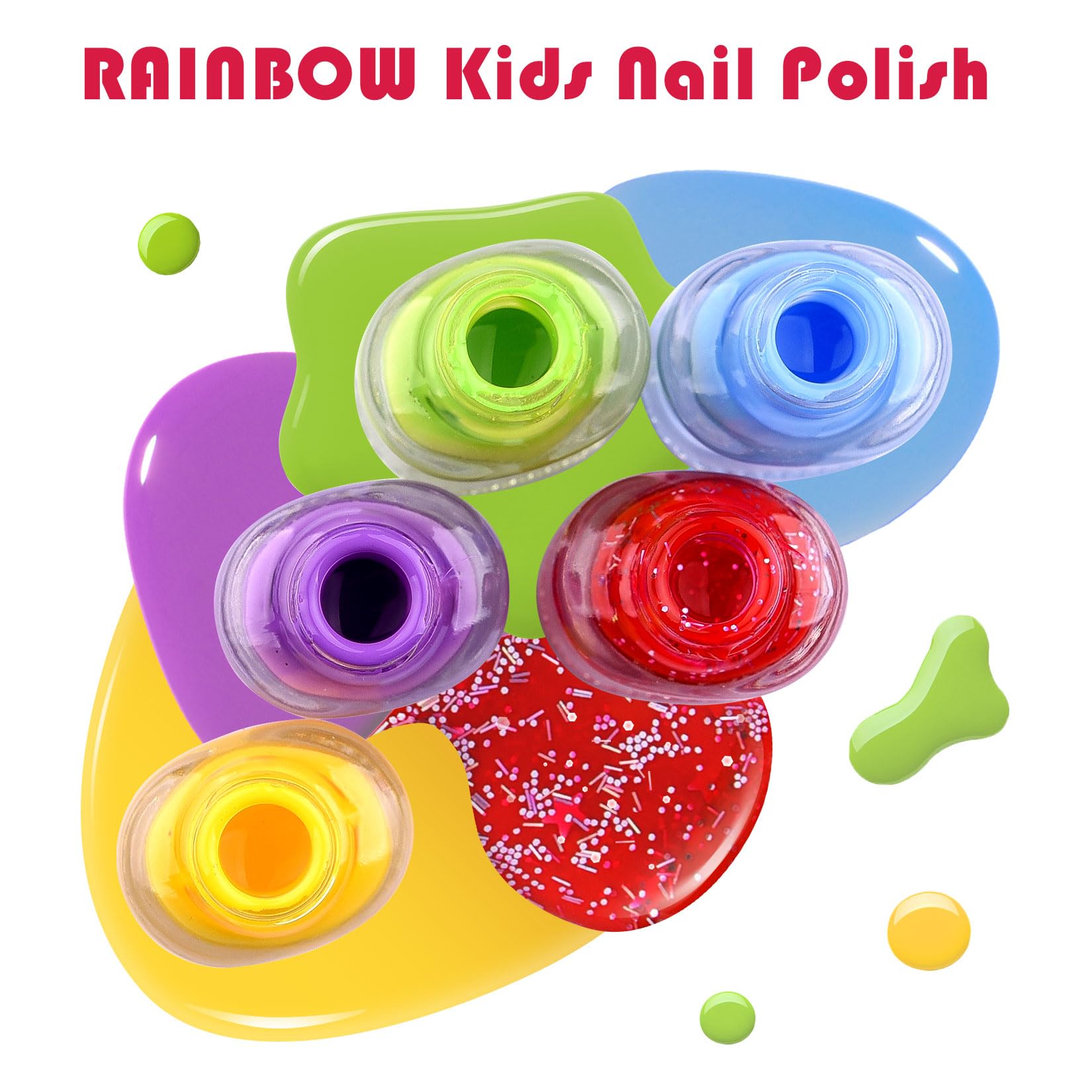 ETYJO vernis enfants palette arc-en-ciel pour activités artistiques.