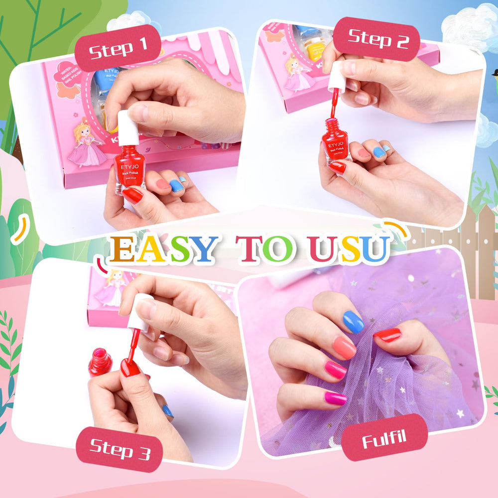ETYJO Vernis Enfants – retrait peel-off pratique sans solvants.