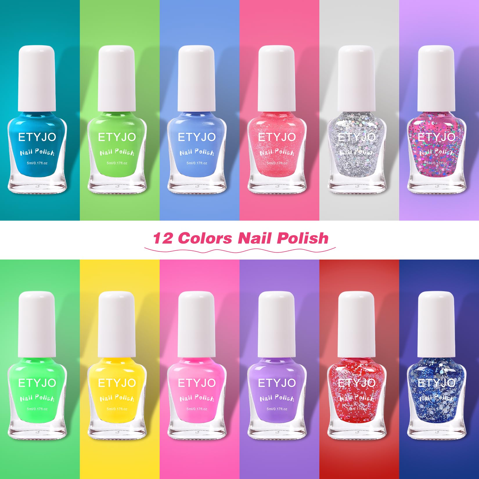 ETYJO vernis enfants séchage rapide en 3 minutes pour moins d'attente.